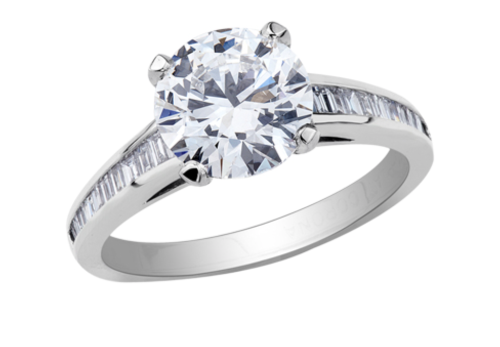 18K White Gold &amp; Palladium Alloy (hypoallergenic) 1.30cttw Canadian Diamond Engagement Ring