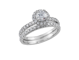 18K White Gold & Palladium Alloy (hypoallergenic) 0.76-1.65cttw Canadian Diamond Engagement Ring