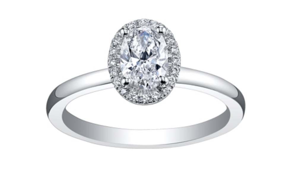 18K White Gold &amp; Palladium Alloy (hypoallergenic) 0.35-1.11cttw Canadian Diamond Engagement Ring