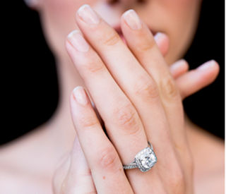18K White Gold & Palladium Alloy (hypoallergenic) 1.50cttw Canadian Diamond Engagement Ring