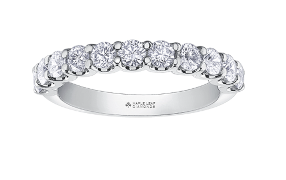 14K Yellow, Rose, or White Gold 1.00cttw Canadian Diamond Band