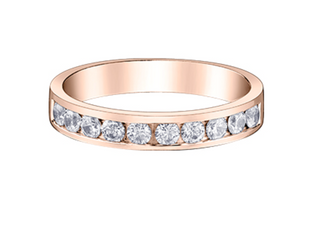 14K White, Yellow, or Rose Gold 0.30-2.00cttw Canadian Channel Set Diamond Band