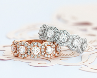 Banda de diamantes canadienses de 1,50 quilates de oro blanco, amarillo o rosa de 14 quilates
