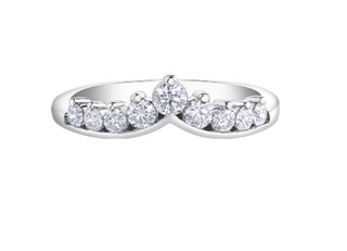 18K White, Yellow, or Rose Gold With Palladium Alloy (hypoallergenic) 0.50cttw Canadian Diamond Band