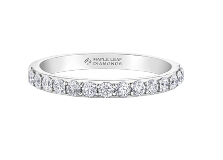 18K White, Yellow, or Rose Gold With Palladium Alloy (hypoallergenic) 0.20-0.88cttw Canadian Diamond Band