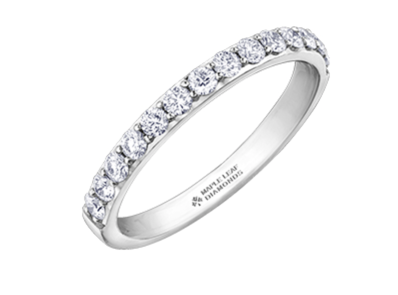18K White, Yellow, or Rose Gold With Palladium Alloy (hypoallergenic) 0.20-0.88cttw Canadian Diamond Band