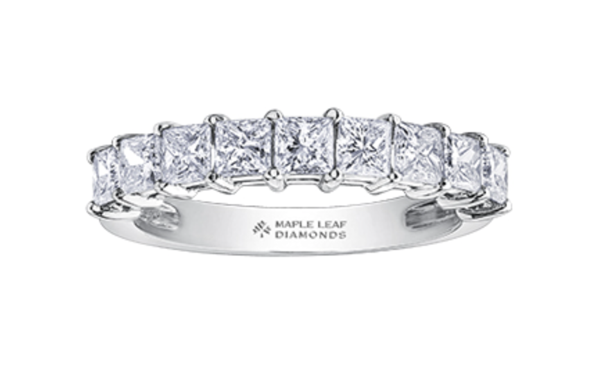 18K White, Yellow, or Rose Gold With Palladium Alloy (hypoallergenic) 1.40-1.85cttw Canadian Diamond Band