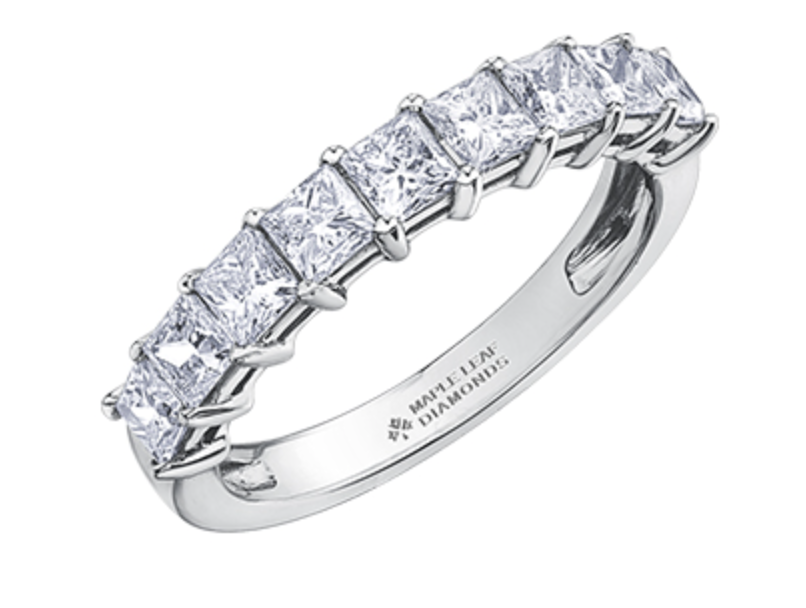 18K White, Yellow, or Rose Gold With Palladium Alloy (hypoallergenic) 1.40-1.85cttw Canadian Diamond Band