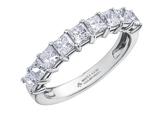 18K White, Yellow, or Rose Gold With Palladium Alloy (hypoallergenic) 1.35-2.07cttw Canadian Diamond Band