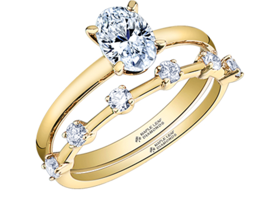 Banda de diamantes canadienses de oro blanco, amarillo o rosa de 14 quilates de 0,25 quilates