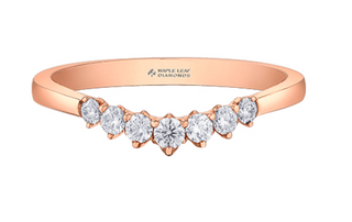 14K White, Yellow, or Rose Gold 0.23cttw Canadian Diamond Band