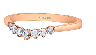 14K White, Yellow, or Rose Gold 0.23cttw Canadian Diamond Band