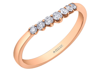 14K White, Yellow, or Rose Gold 0.23cttw Canadian Diamond Band
