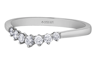 14K White, Yellow, or Rose Gold 0.23cttw Canadian Diamond Band