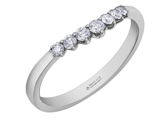 14K White, Yellow, or Rose Gold 0.23cttw Canadian Diamond Band