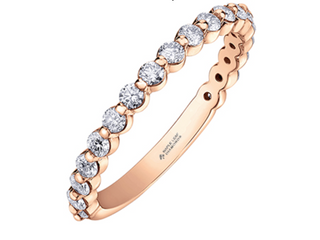 18K White, Yellow, or Rose Gold with Palladium Alloy (hypoallergenic) 0.50-1.20cttw Canadian Diamond Band