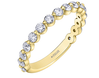 18K White, Yellow, or Rose Gold with Palladium Alloy (hypoallergenic) 0.50-1.20cttw Canadian Diamond Band