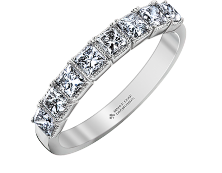 18K White, Yellow, or Rose Gold With Palladium Alloy (hypoallergenic) 1.00cttw Canadian Diamond Band