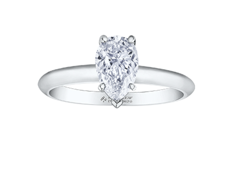 Platinum 0.50-0.70cttw Canadian Round Brilliant Diamond Engagement Ring