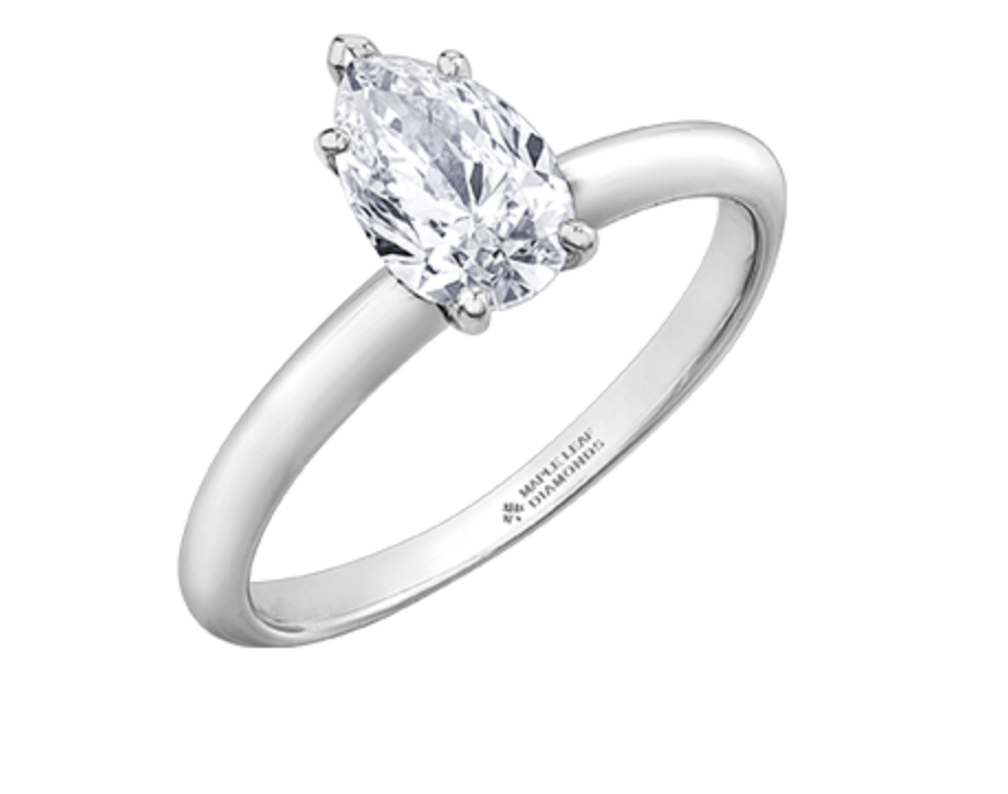 Platinum 0.50-0.70cttw Canadian Round Brilliant Diamond Engagement Ring