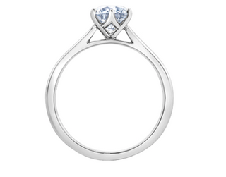 18K White Gold & Palladium Alloy (hypoallergenic) 1.00ct01.50ct Round Brilliant Canadian Diamond Engagement Ring