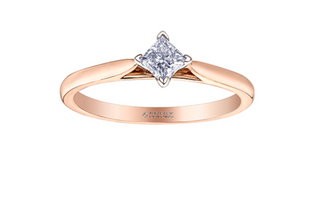 18K White Gold & Palladium Alloy (hypoallergenic) 0.30-1.00cttw Princess Cut Canadian Diamond Engagement Ring