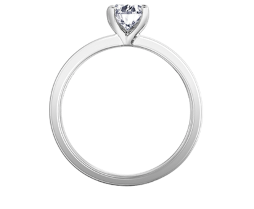 18K White Gold &amp; Palladium Alloy (hypoallergenic) 1.00cttw Pear Shape Canadian Diamond Engagement Ring