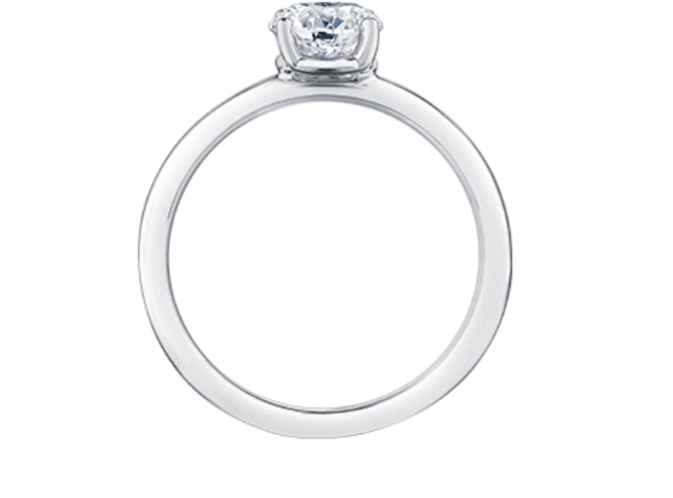 18K Gold & Palladium Alloy (hypoallergenic) -1.00cttw Round Brilliant Canadian Diamond Engagement Ring
