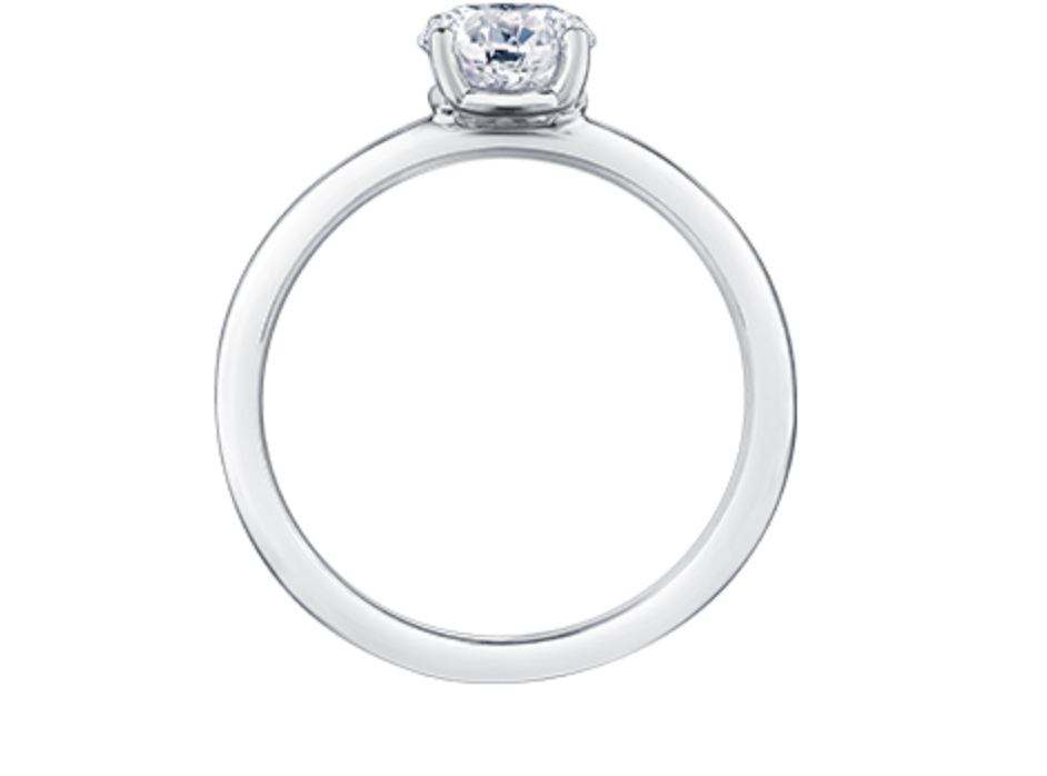 18K White Gold &amp; Palladium Alloy (hypoallergenic) 0.30-1.00cttw Round Brilliant Canadian Diamond Engagement Ring