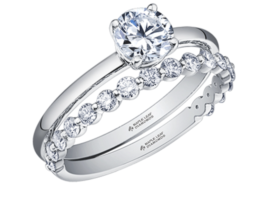 18K Gold & Palladium Alloy (hypoallergenic) -1.00cttw Round Brilliant Canadian Diamond Engagement Ring