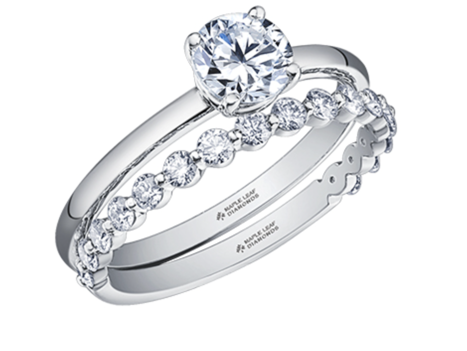 18K White Gold &amp; Palladium Alloy (hypoallergenic) 0.30-1.00cttw Round Brilliant Canadian Diamond Engagement Ring