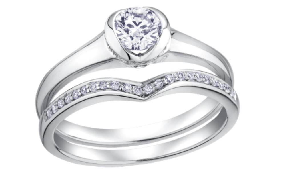 18K White Gold & Palladium Alloy (hypoallergenic) 0.50cttw Round Brilliant Canadian Diamond Engagement Ring