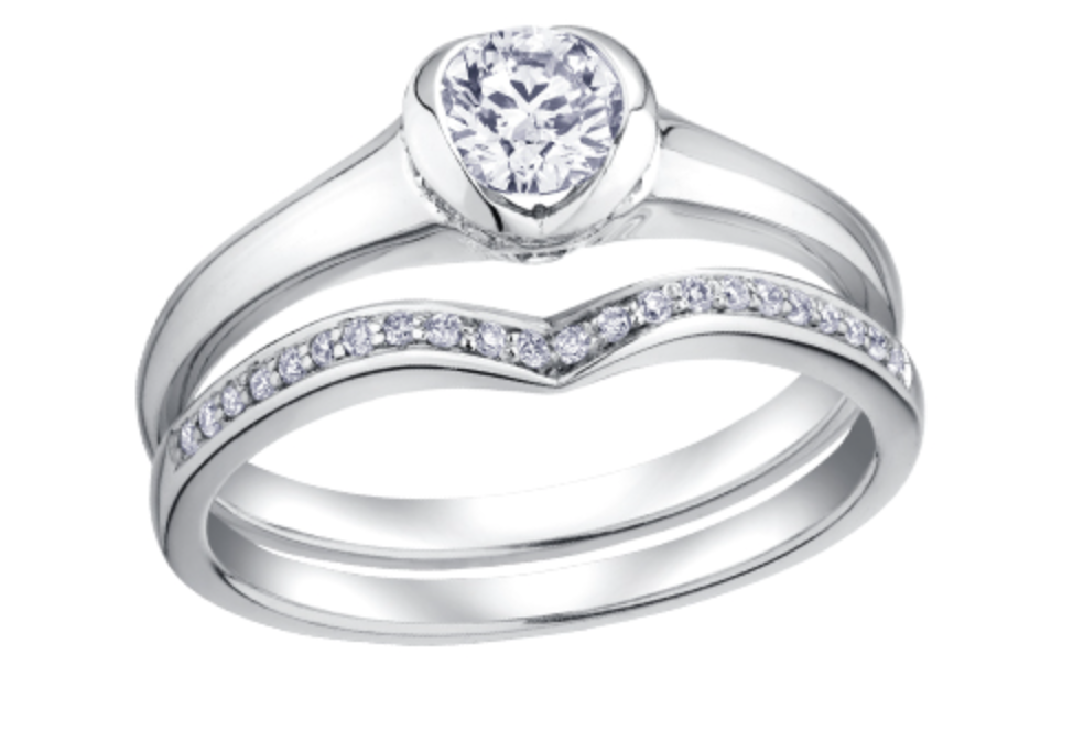 18K White Gold &amp; Palladium Alloy (hypoallergenic) 0.50cttw Round Brilliant Canadian Diamond Engagement Ring