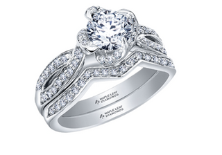 18K White & Rose Gold Palladium Alloy (hypoallergenic) 0.55-1.25cttw Round Brilliant Canadian Diamond Engagement Ring
