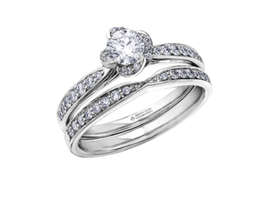 18K White &amp; Yellow Gold Palladium Alloy (hypoallergenic) 0.60-0.80cttw Round Brilliant Canadian Diamond Engagement Ring