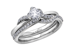 18K White Gold Palladium Alloy (hypoallergenic) 0.40-0.72cttw Round Brilliant Canadian Diamond Engagement Ring