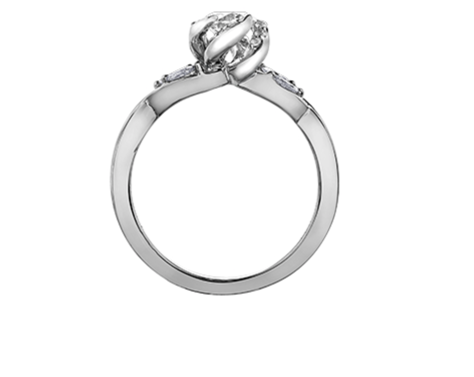 18K White Gold Palladium Alloy (hypoallergenic) 0.93cttw Round Brilliant Canadian Diamond Engagement Ring