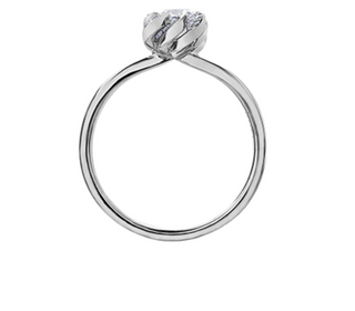 18K White Gold Palladium Alloy (hypoallergenic) 0.33-1.08cttw Cushion Cut Canadian Diamond Engagement Ring