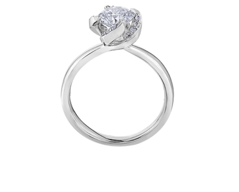 18K White Gold Palladium Alloy (hypoallergenic) 0.25-1.08cttw Round Brilliant Canadian Diamond Engagement Ring