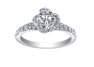 18K White Gold Palladium Alloy (hypoallergenic) 0.50-1.33cttw Round Brilliant Canadian Diamond Engagement Ring