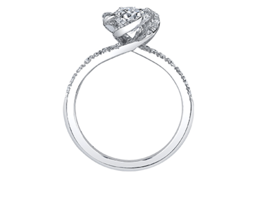 18K White Gold Palladium Alloy (hypoallergenic) 0.50-1.33cttw Round Brilliant Canadian Diamond Engagement Ring - / 0.51 Carat Total