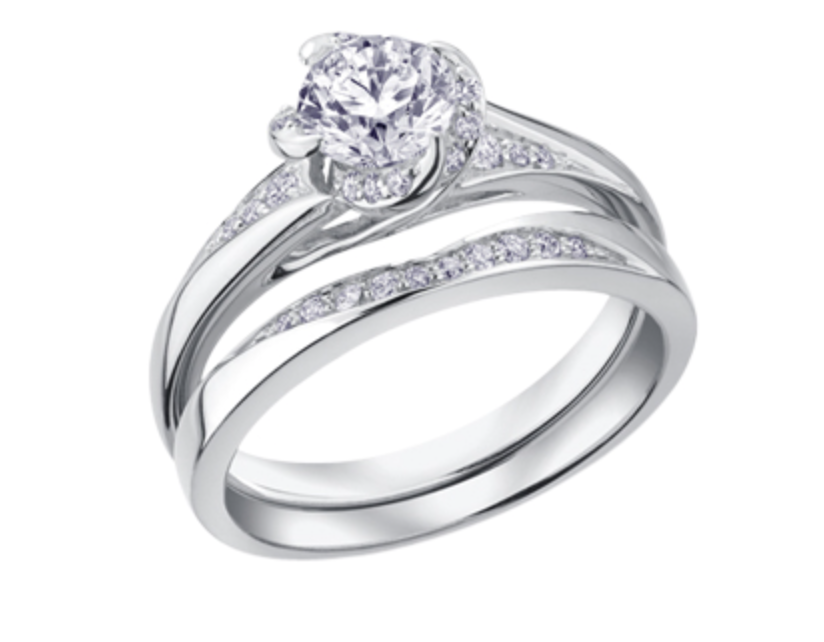 18K White Gold Palladium Alloy (hypoallergenic) 0.80-1.15cttw Round Brilliant Canadian Diamond Engagement Ring