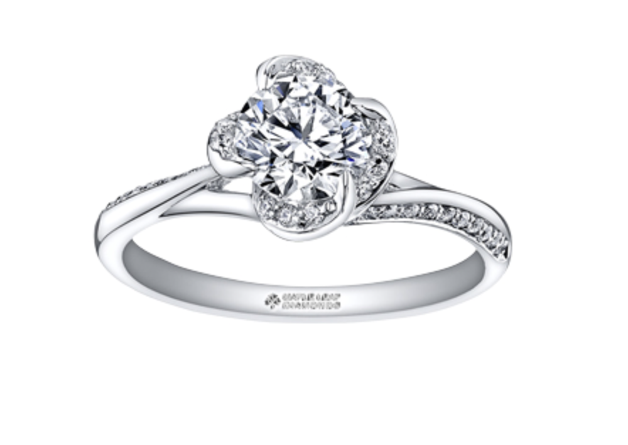 18K White Gold Palladium Alloy (hypoallergenic) -1.15cttw Round Brilliant Canadian Diamond Engagement Ring