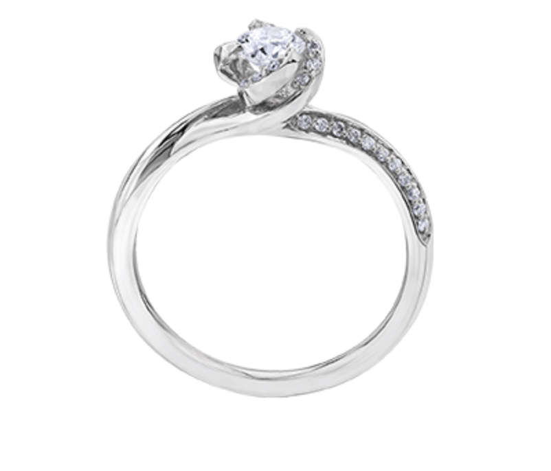 18K White Gold Palladium Alloy (hypoallergenic) -1.15cttw Round Brilliant Canadian Diamond Engagement Ring