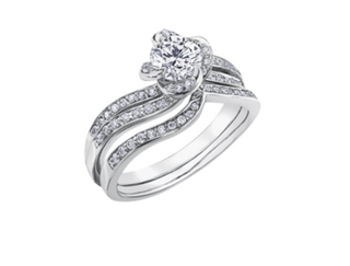 18K White Gold Palladium Alloy (hypoallergenic) 0.50-0.90cttw Round Brilliant Canadian Diamond Engagement Ring