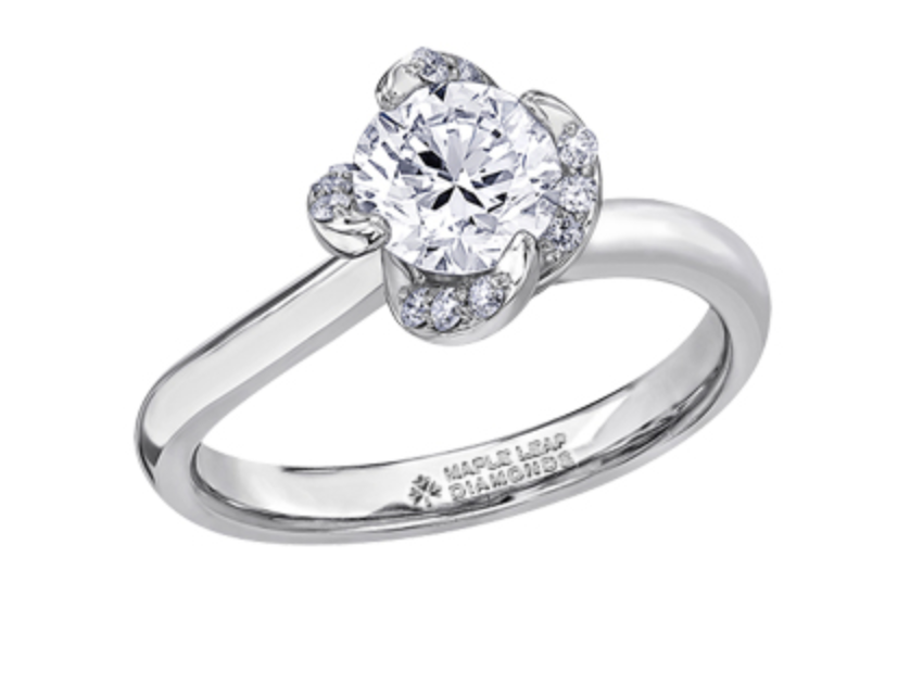 18K White Gold Palladium Alloy (hypoallergenic) 0.40-1.10cttw Round Brilliant Canadian Diamond Engagement Ring - / 0.40 Carat Total