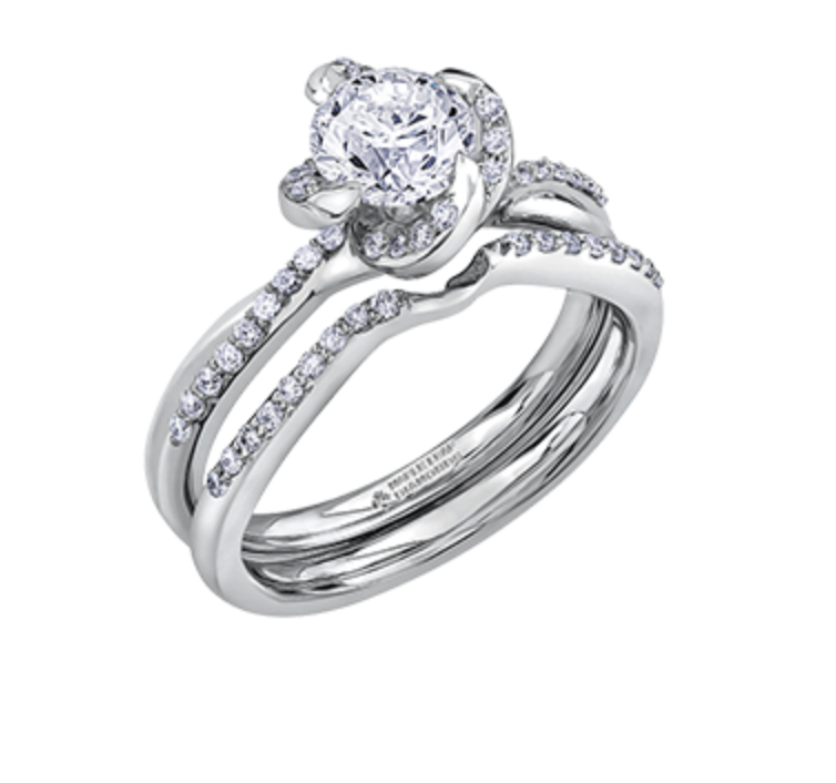 18K White Gold Palladium Alloy (hypoallergenic) 0.45-1.20cttw Round Brilliant Canadian Diamond Engagement Ring