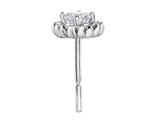 14K White Gold 0.38-0.48cttw Round Brilliant Canadian Diamond Earrings