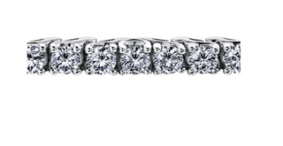 Oro blanco de 18 quilates con pulsera de tenis de diamantes canadienses de aleación de paladio (hipoalergénica) de 4,40 quilates