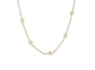 Brazalete de tenis de diamantes canadienses de oro amarillo de 14 quilates de 0,32 quilates